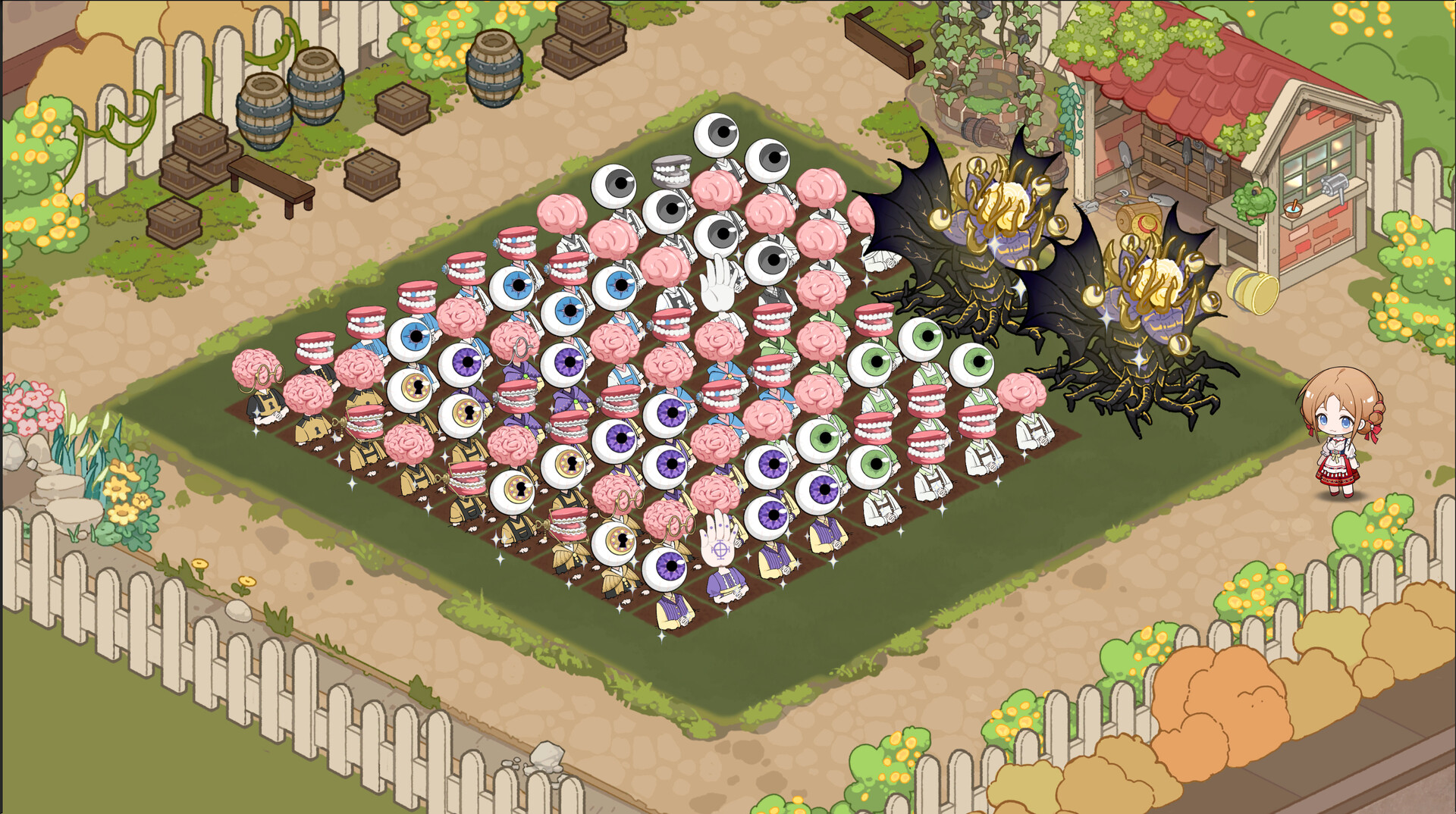 A fenced plot packed with grown Peoplesprouts